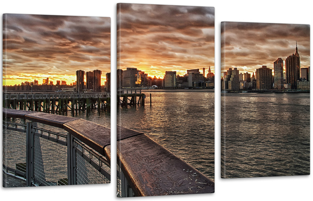 Модульная картина Город Закат Art-10_3 100x150 см Киев - изображение 1