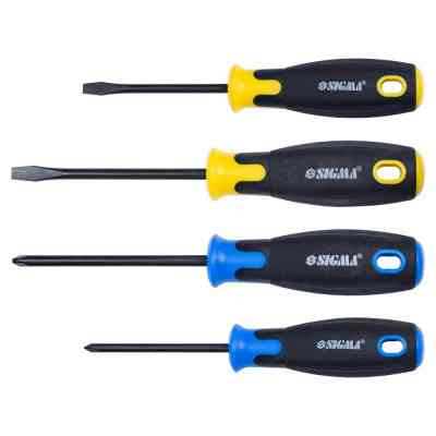 Набор отверток Sigma вороненых 4шт CrV (4007651) Винница