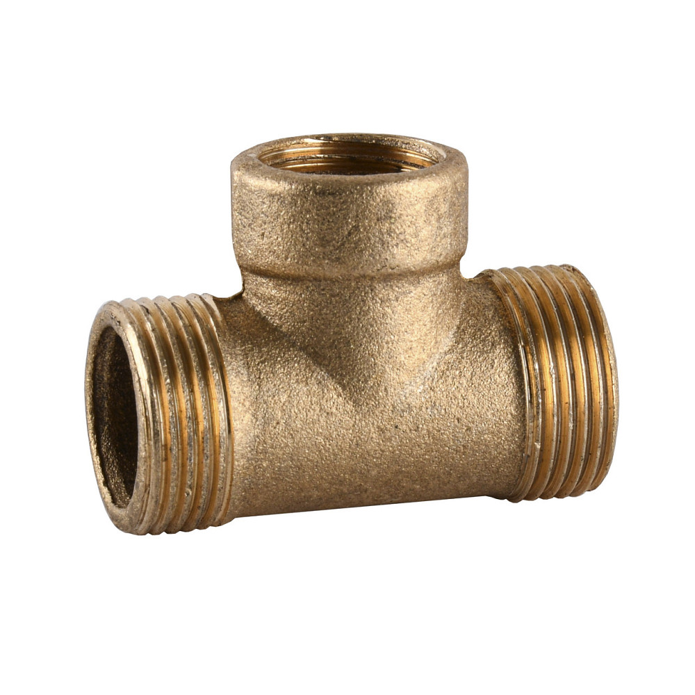 Тройник редукционный 3/4″х1/2″х3/4″НВН латунный усиленный 664Б Киев - изображение 1