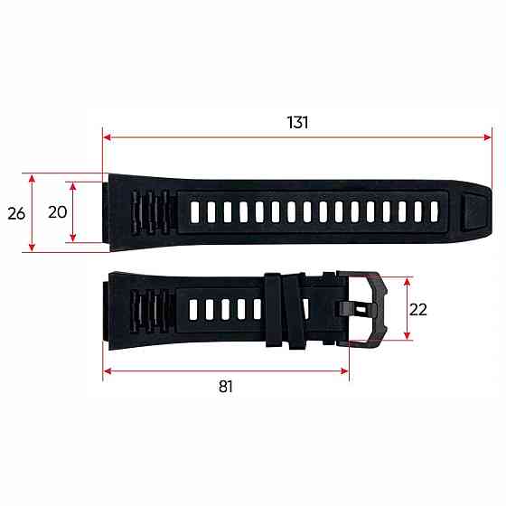 Ремінець для смарт-годинника Modfit Titan Black Київ