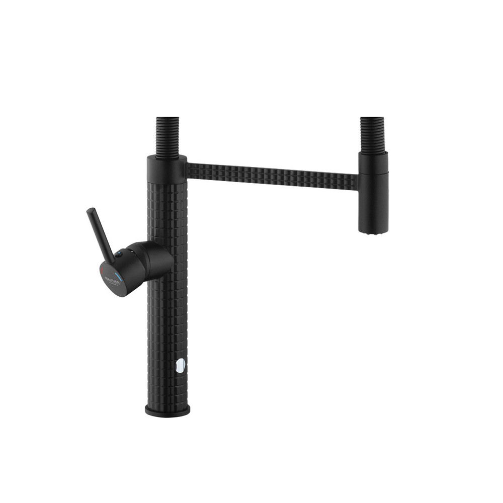 Змішувач для кухні з гнучким виливом Kroner KRP Ersel - SCH03999 чорний Київ - фото 6