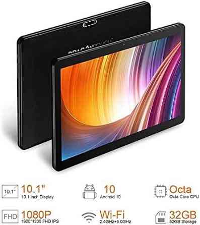 Dragon Touch Max10 10.1" Планшет Android 10, 3 ГБ ОЗУ, 32 ГБ Пам'яті, Full HD IPS 1920×1200, Wi-Fi 2.4/5 ГГц, GPS, Type-C, Чорний Київ