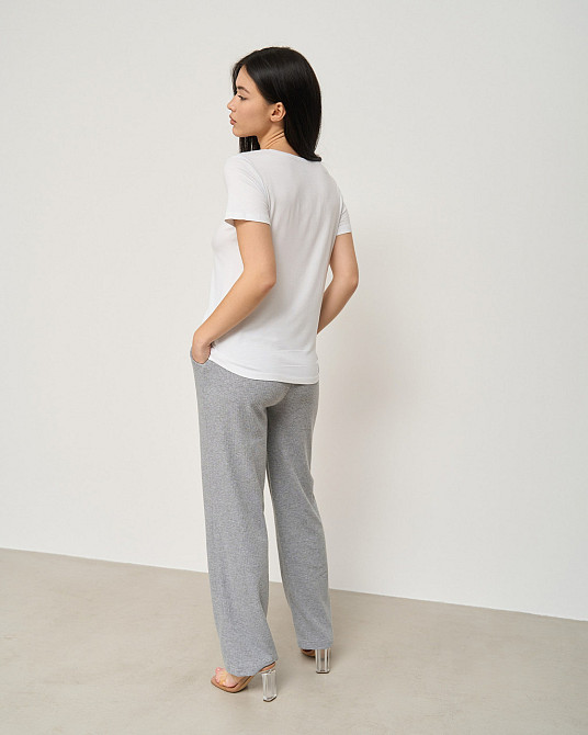 Футболка з віскози жіноча — Білий, Чорний — Ozkan 26976 4XL Київ - фото 3