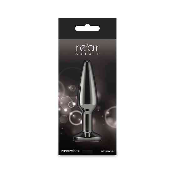 Анальна пробка NS Novelties Rear Assets — Tapered — Medium — Gunmetal — Black Sex Aura Київ
