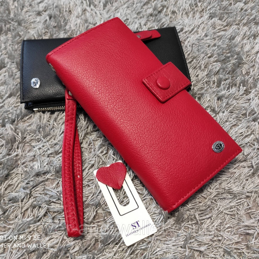 Стильний жіночий гаманець клатч на багато карток червоного кольору ST 1432 Київ - фото 8