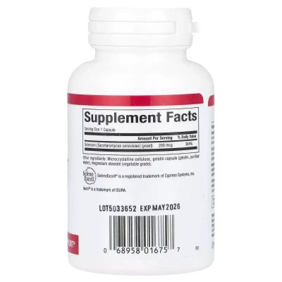 Минералы Natural Factors Селен, 200 мг, SelenoExcell, Selenium, 90 капсул (NFS-01675) Винница - изображение 2