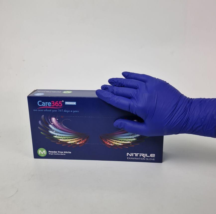 Рукавиці Нітрил Кобальтовий (100 шт.) розмір M"CARE 365" (1 пачка) Харків - фото 4