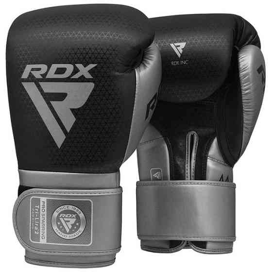 Боксерські рукавиці RDX MARK PRO SPARRING TRI LIRA 2 SILVER-14 унцій (капа в комплекті) Каменское