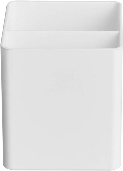 Органайзер для ручек Amazon Basics Plastic Organiser Pen Pot белый пластиковый 2 отделения настольный Киев - изображение 3