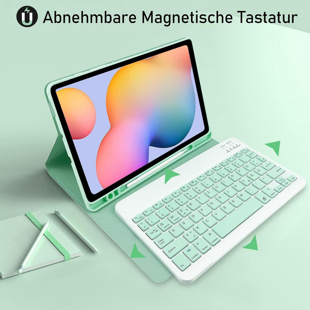 Чехол-клавиатура для Samsung Galaxy Tab S6 Lite P610/P615/P613/P619 Зеленый съемная Bluetooth клавиатура Киев - изображение 4