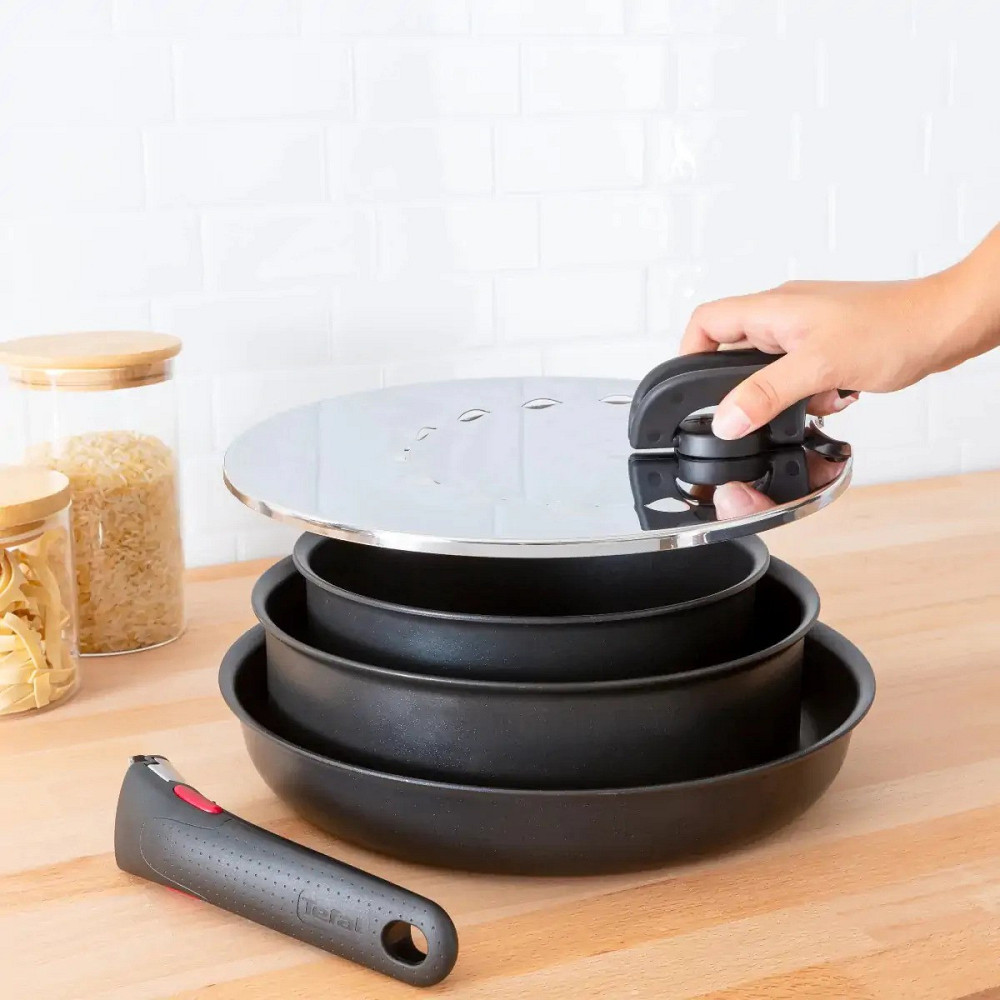 Кришка із захистом від розбризкування Tefal Ingenio 20-28 см (L9829853) ( Нержавіюча сталь ) Харьков - изображение 7