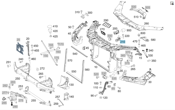 Mercedes-Benz  A2048800260 Замок - фіксатор капота бічний нижній C-Class W205 GLC X253 E-class W213 E-class Coupe C238 CLS C257 E-class W212 C-Class W Одесса
