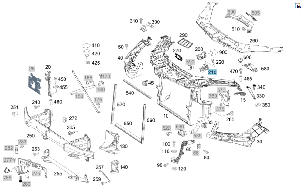 Mercedes-Benz  A2048800260 Замок - фіксатор капота бічний нижній C-Class W205 GLC X253 E-class W213 E-class Coupe C238 CLS C257 E-class W212 C-Class W Одесса - изображение 2