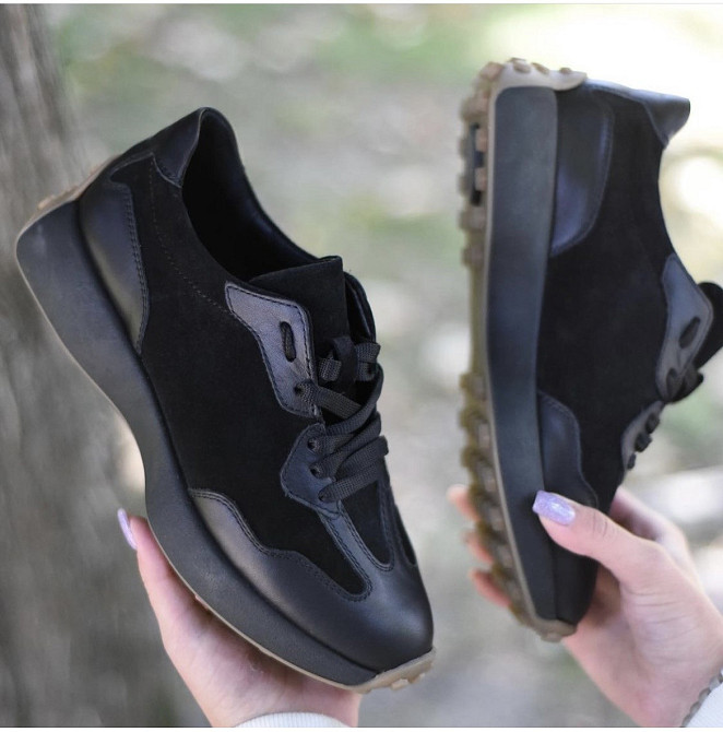 EMELI Кросівки жіночі EMELI 171/1 чорні (весна-осінь, шкіра+замша натуральна) (4779) 37 Коломыя - изображение 1