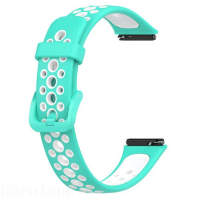Ремешок для фитнес браслета BeCover Vents Style для Huawei Band 7/Honor Band 7 Turquoise-White (709444) Винница - изображение 1