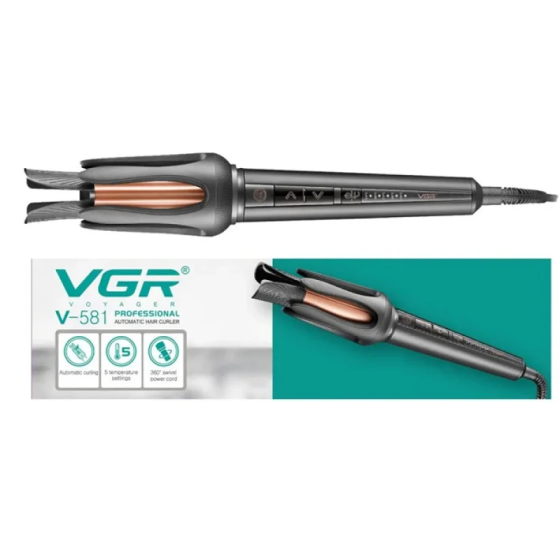 Автоматична плойка для волосся VGR V-581 керамічна з LED-дисплеєм стайлер для локонів, 45 Вт, 130-210°C Одеса