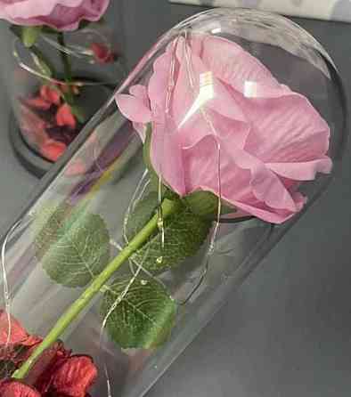 Вечная роза в колбе с LED подсветкой Ночник Светильник Ночник Роза. Харьков