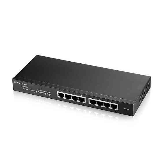 Комутатор ZYXEL GS1915-8 (GS1915-8-EU0101F) (8хGE, безшумний, Smart, NebulaFlex) Так Харків