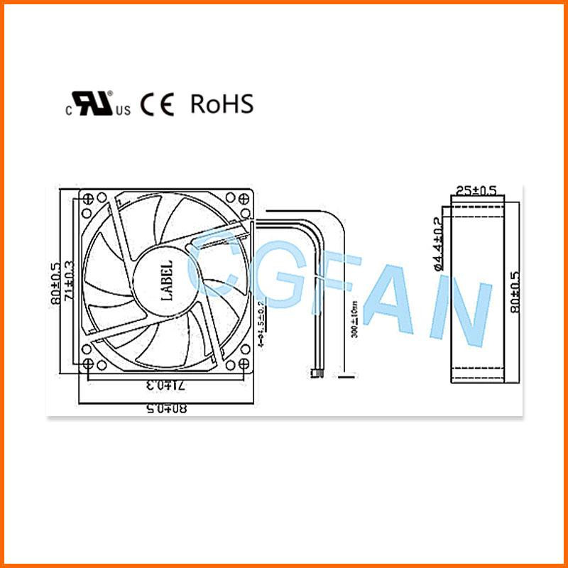 Вентилятор 80мм для корпусу ПК і блоків живлення Київ - фото 3