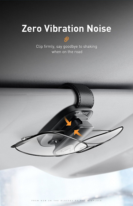 Автотримач для окулярів Baseus Platinum Eyewear Clip ACYJN-B01 на сонцезахисний козирок (Чорний) Николаев - изображение 7