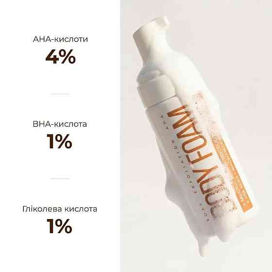 Мягкая отшелушивающая пенка с кислотами для тела Soft Exfoliation AHA Body Foam Hillary 150 мл Киев