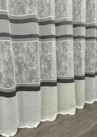 Тюль жакард мармур, колекція "Cale" колір молочний з сірим 1555т Київ