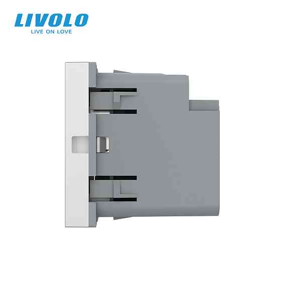 Розетка LIVOLO USB-A + USB-C PD 36Вт, сіра, швидке заряджання, Power Delivery QC 3.0, модуль (VL-FCUA18W.UC18W-2IP) Коломыя
