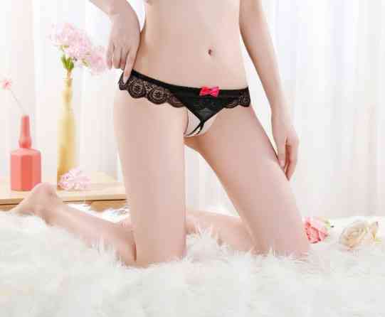 Трусики з розрізом і перлами - розмір універсальний (на резинці), в талії тянуться до 90см Київ