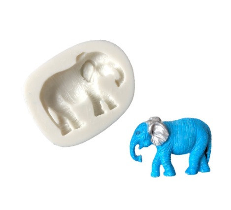 Молд силиконовый Слон 62 на 48 мм серый Киев - изображение 1