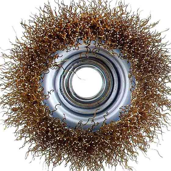 Щітка дротяна чашоподібна Ø65мм М14×2мм (латунированная) SIGMA (9014061) Рівне