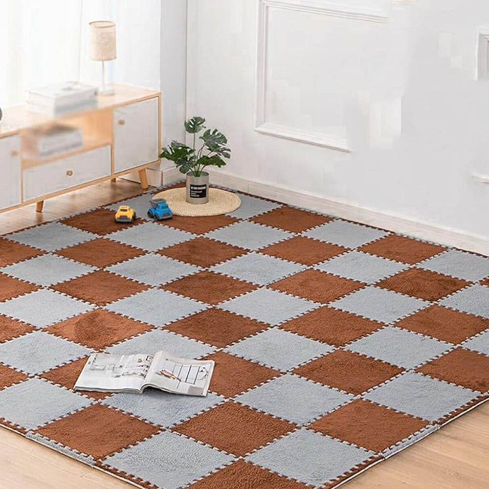 Пол-пазл плюшевый 30х30х1см Коричневый (D) SW-00002082 Днепр - изображение 8