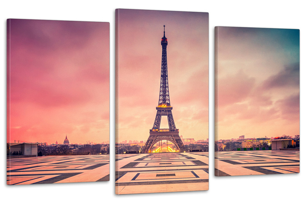 Модульная картина в гостиную / спальню  Ейфелева вежа Art-651_3 70x130 см Киев - изображение 1