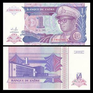 Заир / Zaїre 1 nouveau zaїre 1993 Pick 52 UNC Полтава - изображение 1