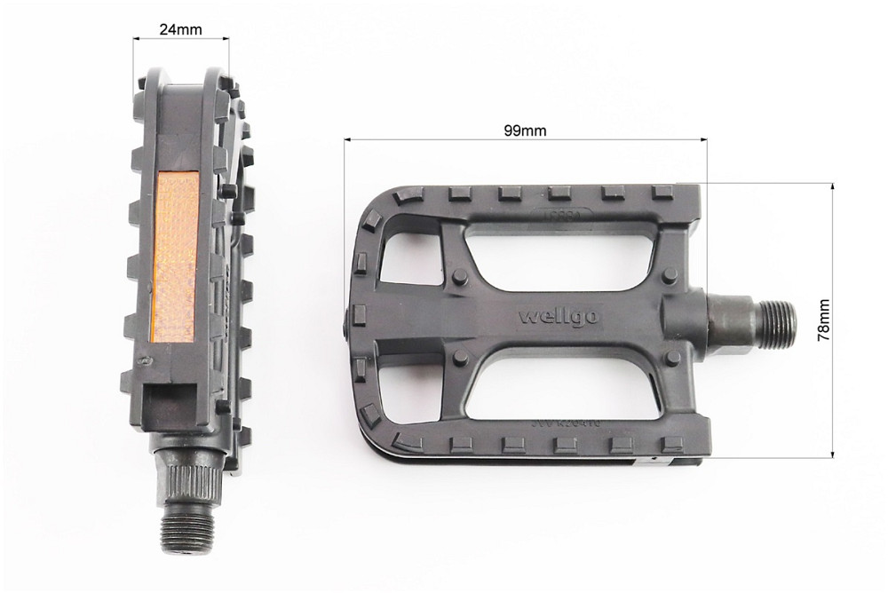 Педалі MTB 9/16" (113x78.5x23mm) пластикові, чорні LU-883DU Київ - фото 2
