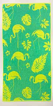 Дитячий махровий рушник Ideal Textile Фламінго, жовтий 70х140 см (56860796) Чернівці