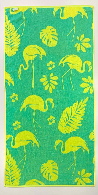 Дитячий махровий рушник Ideal Textile Фламінго, жовтий 70х140 см (56860796) Чернівці - фото 3