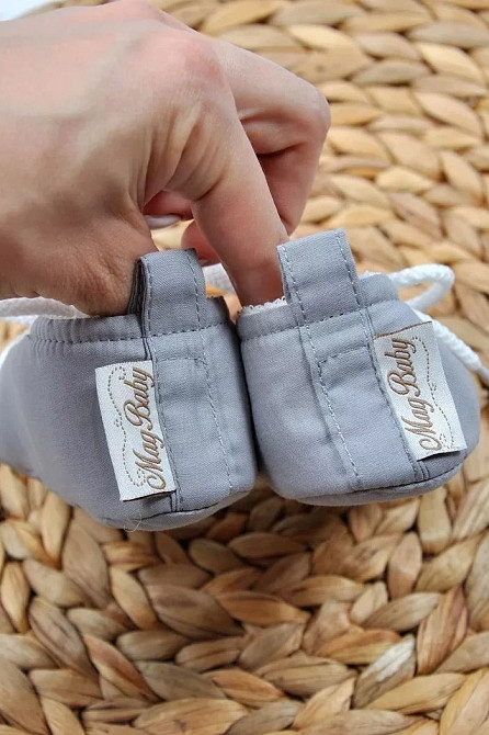 Пинетки для малышей хлопковые 10-12 см (6-12 месяцев) MagBaby серый Кривой Рог - изображение 3