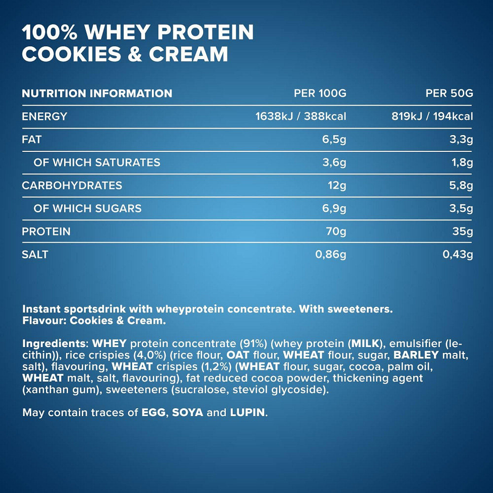 100 % Whey Protein 900g (Cookie's & Cream) Луцк - изображение 3