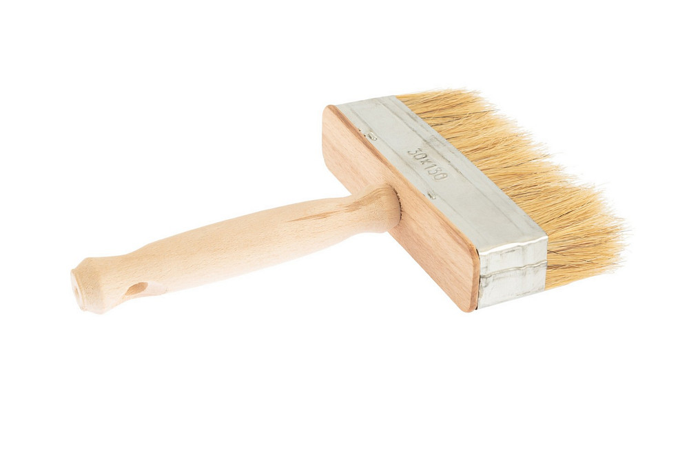 Макловиця MASTERTOOL 130×30 мм натуральна щетина з дерев'яною ручкою 91-9213 Коломия - фото 4