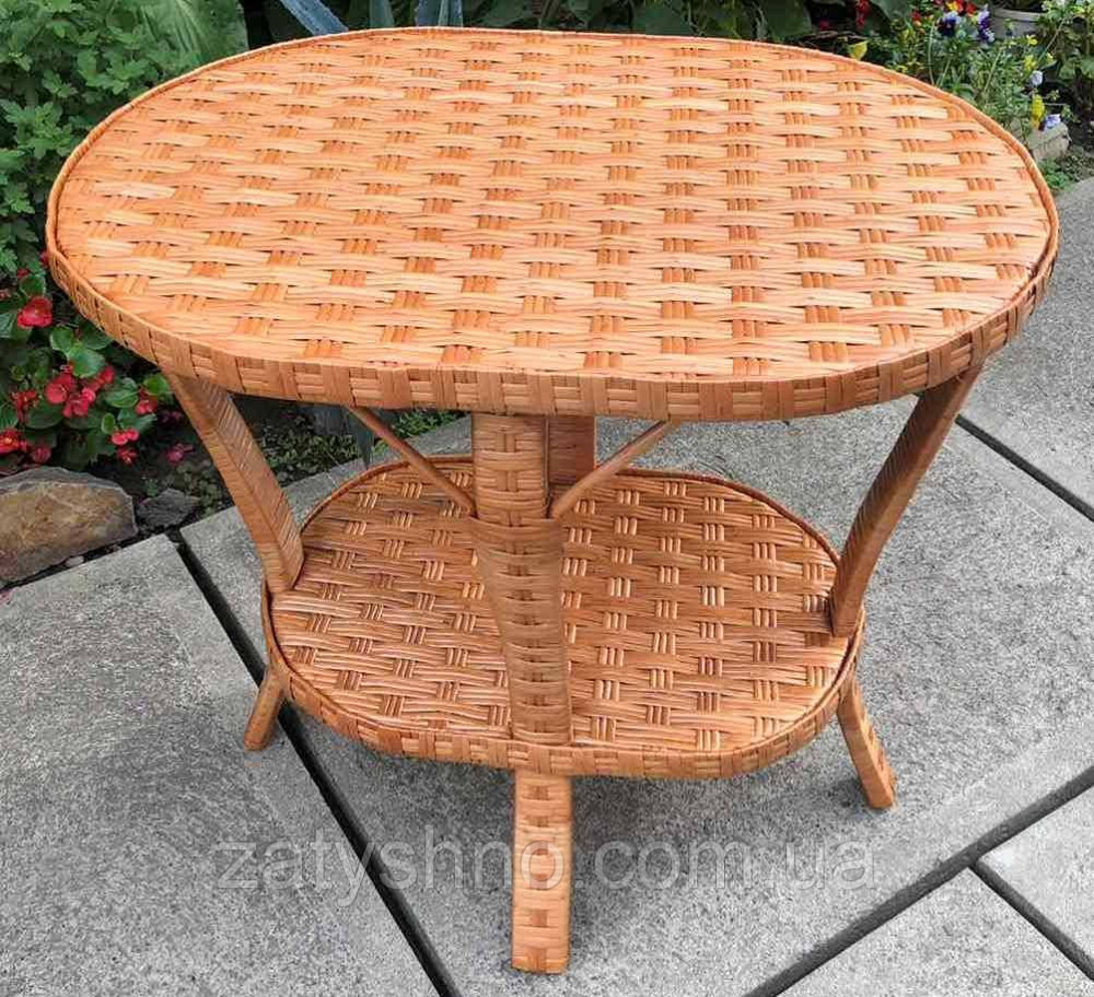 Овальний плетений стіл із лози Київ - фото 6