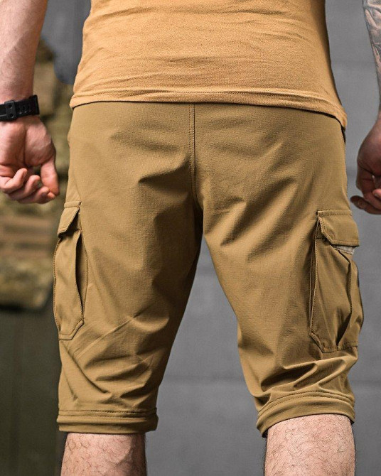 Тактические мужские летние штаны шорты кайот Одесса - изображение 3