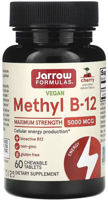 Витамин В12 Jarrow Formulas Methyl B-12 Methylcobalamin 5000mcg 60 жев таб вишня Киев - изображение 1