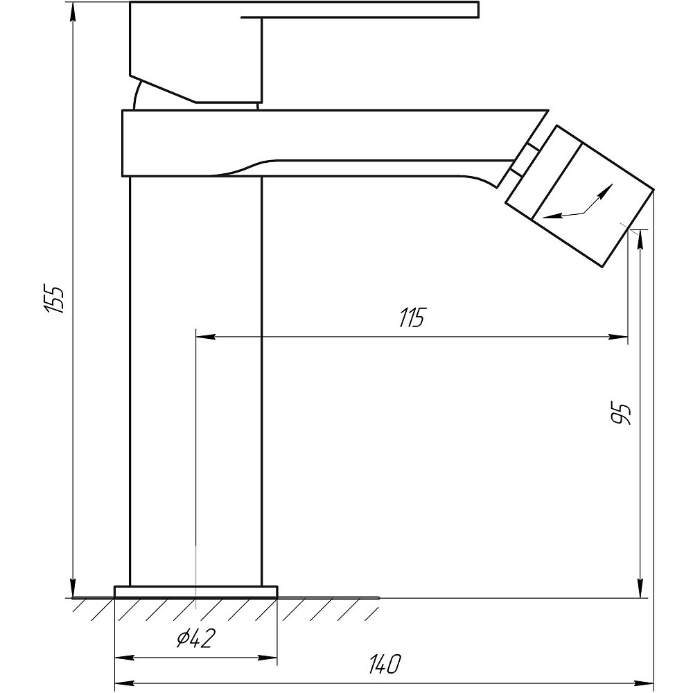 Змішувач для біде TOPAZ SARDINIA TS 08601-H18 Луцк - изображение 5