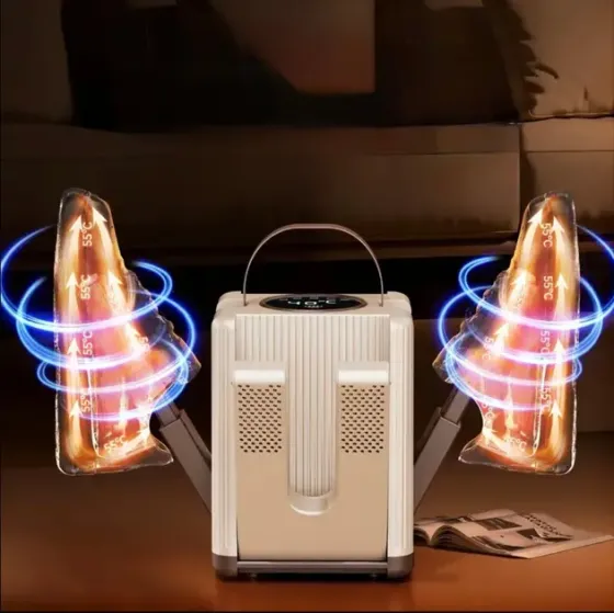 Сушилка для обуви, электросушилка на 3 пары с таймером от 30 до 120 минут быстрой сушки ботинок с ультрафиолетом, вертикальная с антибактериальным эфф Коломыя