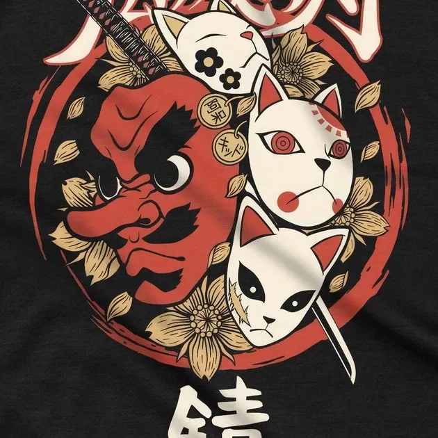 Футболка мужская с принтом Клинок, рассекающий демонов Маски Размер 48 Anime0089 Днепр - изображение 4