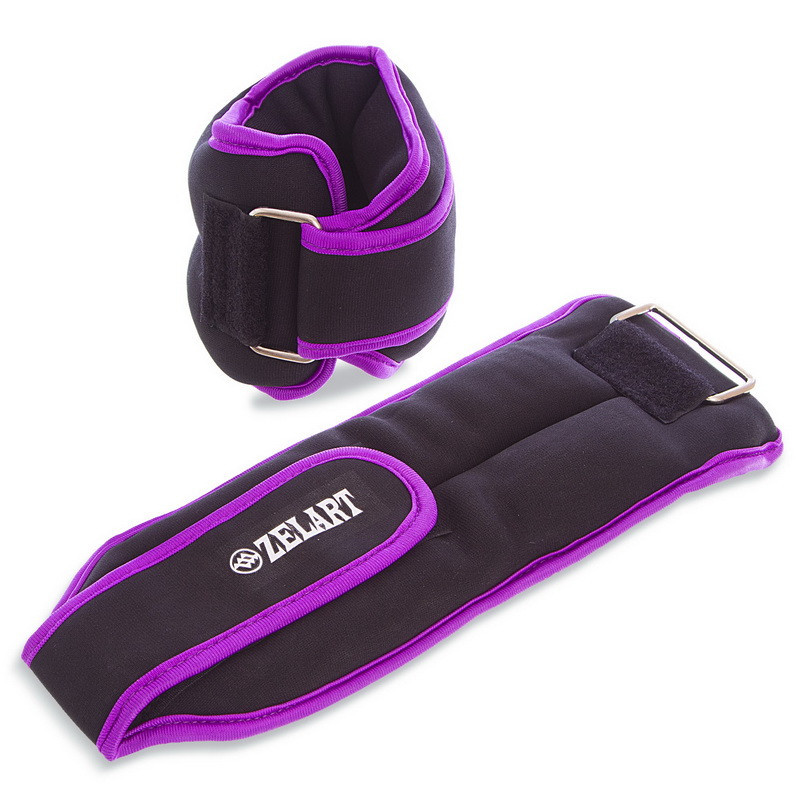 Утяжелители-манжеты для рук и ног Zelart FI-5732-2 2x1кг Вишнёвое - изображение 1