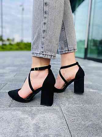 Seastar Босоніжки жіночі SEASTAR чорні (літо, еко-замша) (4114) 36 Коломия