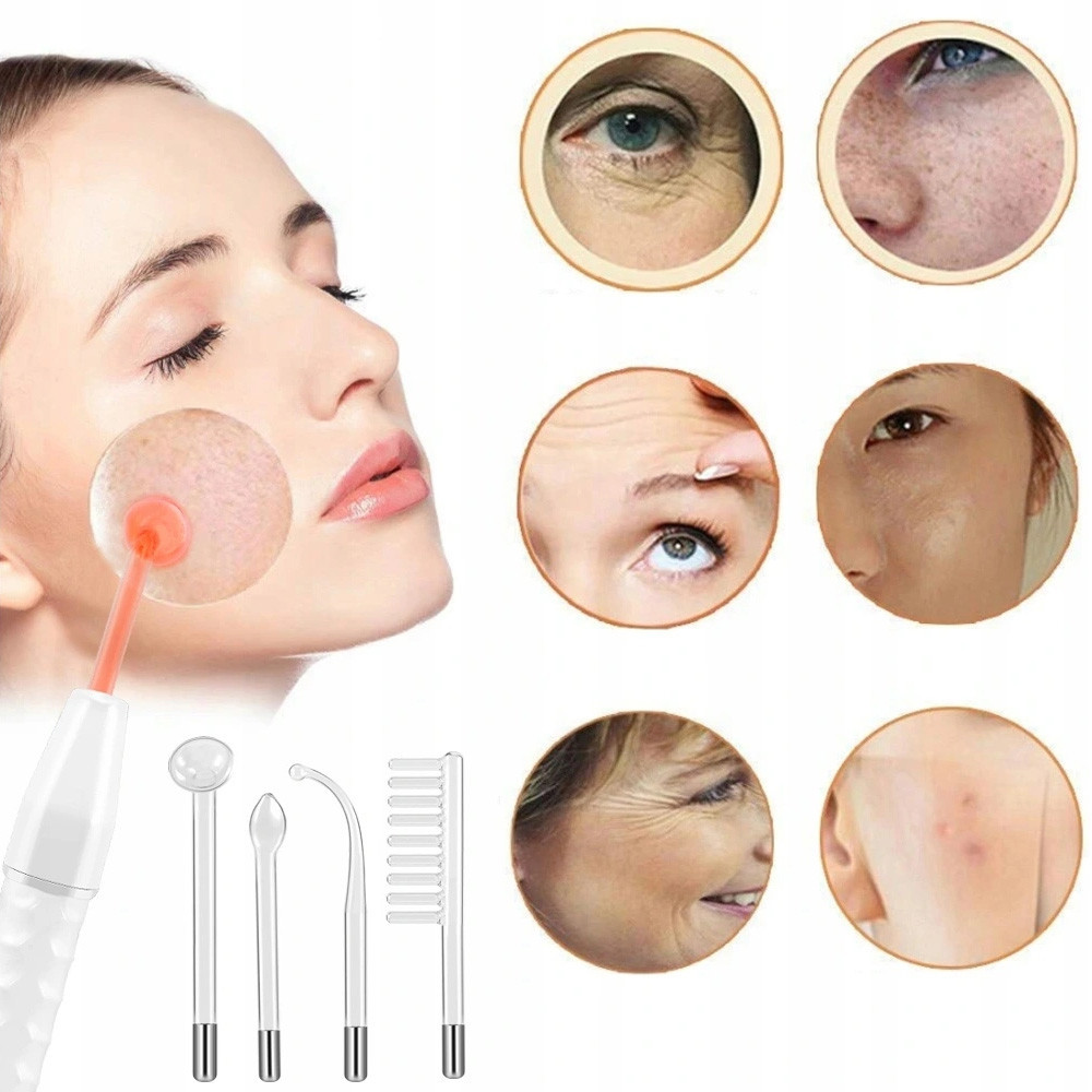 Косметологический дарсонваль + 4 насадки, от сети 220В, LZ 006A / Аппарат по уходу за кожей лица и тела Киев - изображение 6