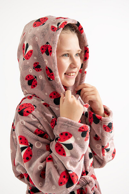 Халат детский для девочки теплый домашний, махровый велсофт, детские халаты на подростка Киев - изображение 3