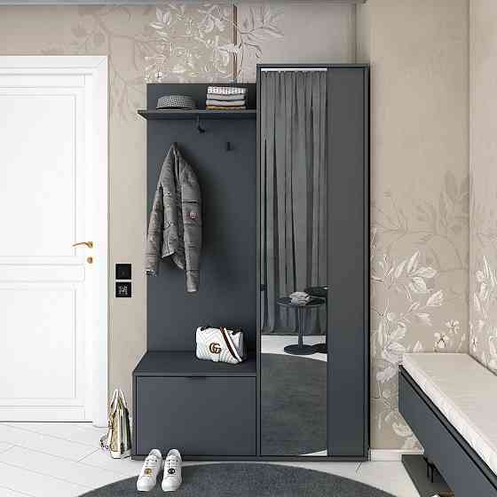 Прихожая с зеркалом Doros Дора 113,5х40х192 см Графит (DRS-011341) Днепр